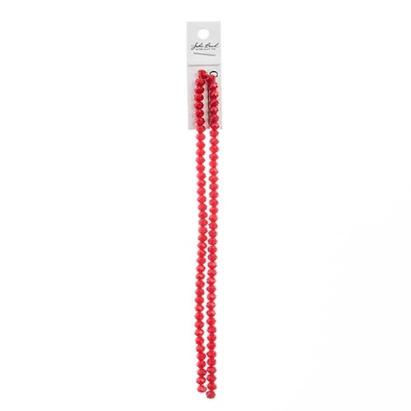 Crystal Lane Rondelle Opaque Red