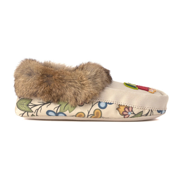 Gustafson Tipi Suede Moccasin with Fur Trim