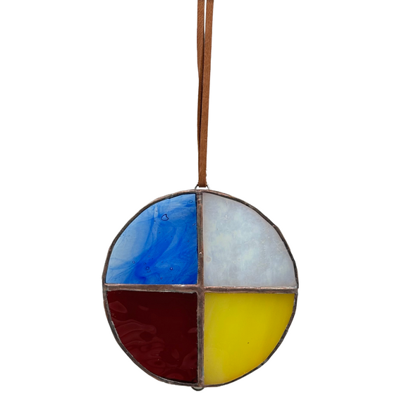 Glass Suncatcher - Medicine Wheel Glass Suncatcher - Medicine Wheel
