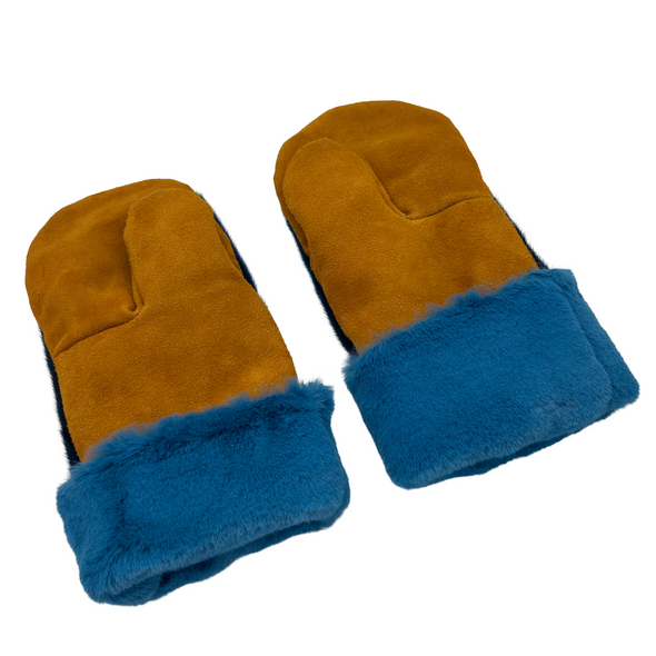 Mittens with Dyed Seal fur - Oilers Big Cuff Mittens with Dyed Seal fur - Oilers Big Cuff