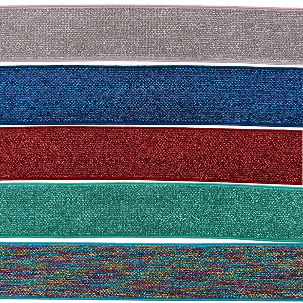 ELASTIC LUREX 40mm 1 1/2" - SOLD PER METER ELASTIC LUREX 40mm 1 1/2" - SOLD PER METER