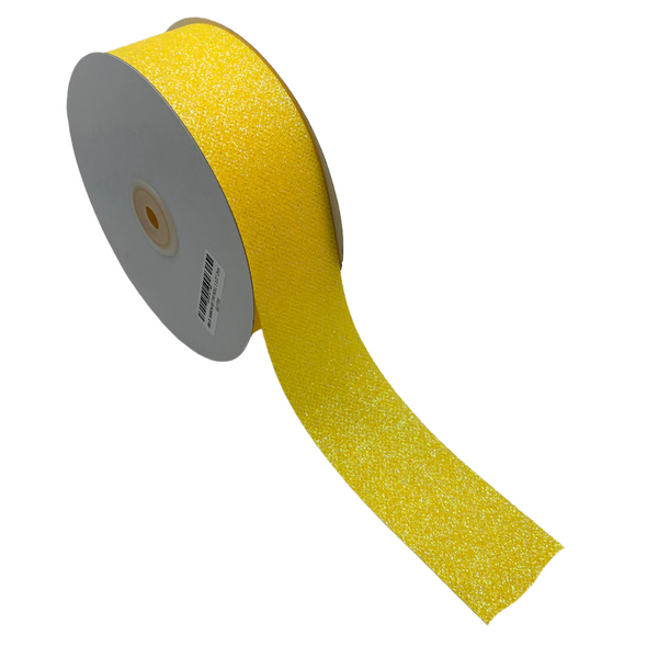 Ribbon By The Roll 1 1/2" 25m Glitter -  Yellow