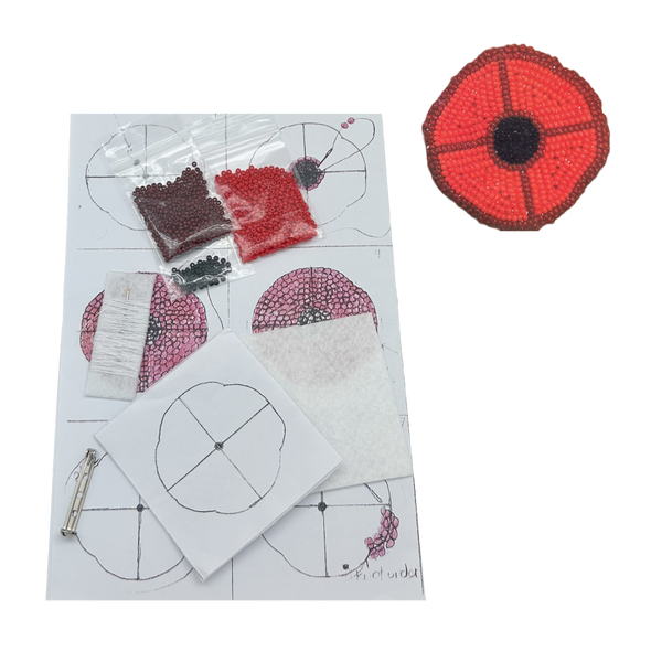 Bead Kit Poppy Brooch Bead Kit Poppy Brooch