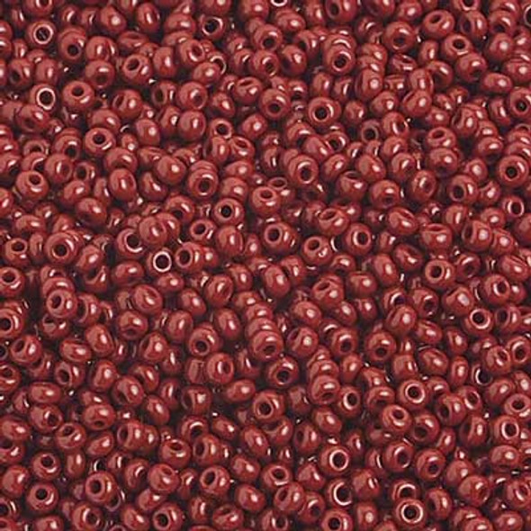 Czech Seedbead 10/0 Opaque Medium Brown 22g Vial