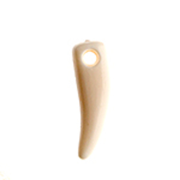 Acrylic Bear Tooth MINI 7X22mm Ivory 1pc Acrylic Bear Tooth MINI 7X22mm Ivory 1pc
