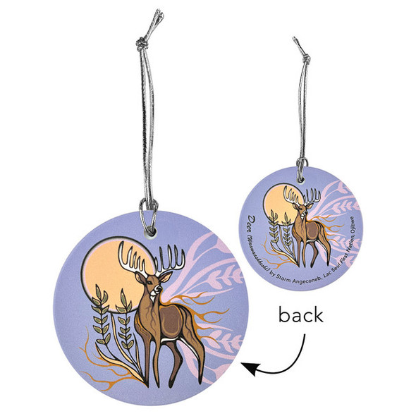 Ceramic Ornament "Deer (Waawaashkeshi))"  Storm Angeconeb