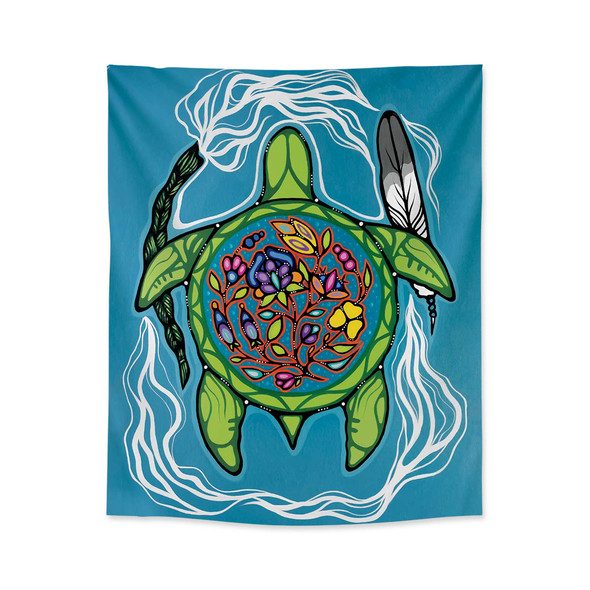 Fleece Blanket 50x60 "Prayers for Turtle Island" Jackie Traverse