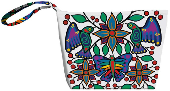 Canvas Pouch " Floral Garden "  Jim Oskineegish 9"x 7"