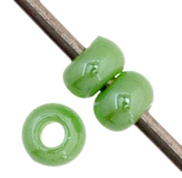 Czech Seed Bead 11/0 Opaque Green Luster 23g Vial