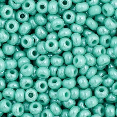 Czech Seed Bead 11/0 Opaque Turquoise Luster 23g Vial