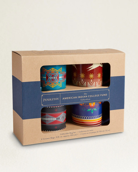 Coffee Mug 4pc American Indian College Fund Pendleton 12oz