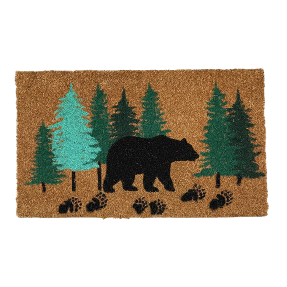 Coir Floor Mat 29.5X17.75" Bear Trail