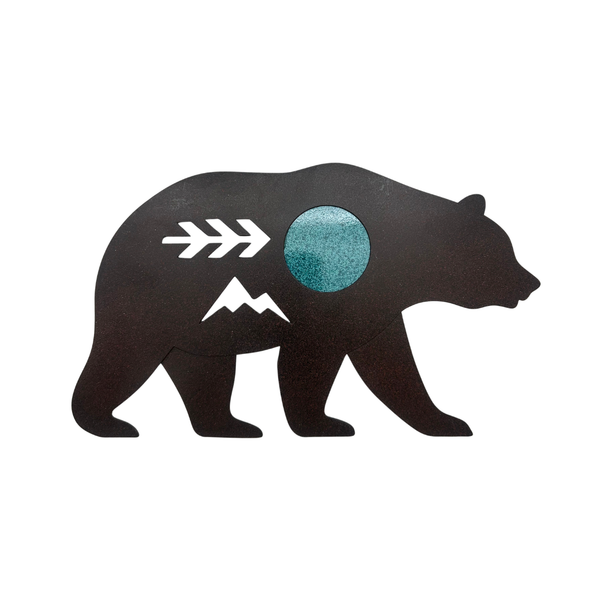 Wall Decor Metal Bear & Moon