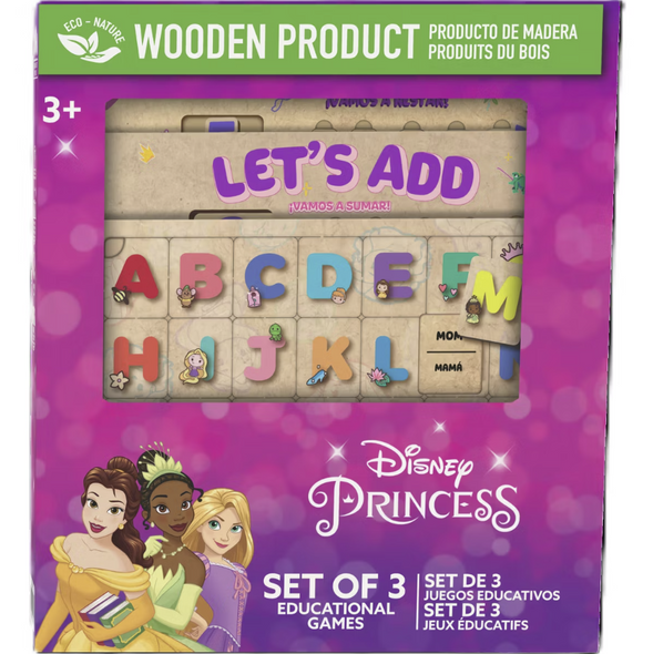 Disney Princess Set 3 Educational Games Wooden