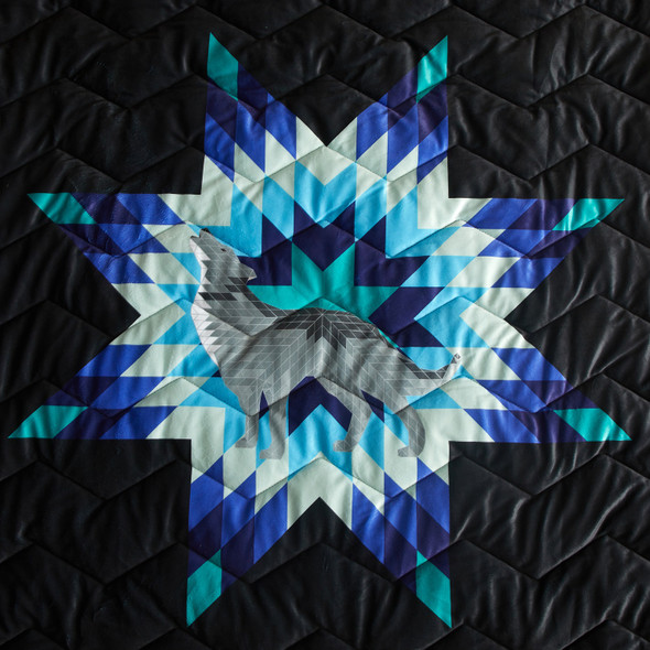 Throw Star Quilt Animals Reversible