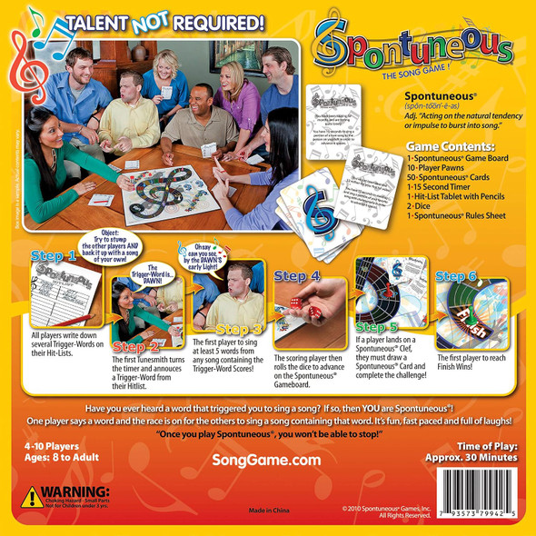 Spontuneous The Song Game Funventors