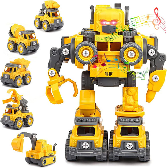 5 In 1 Build The Crew Bots DIY Robot Vehicles