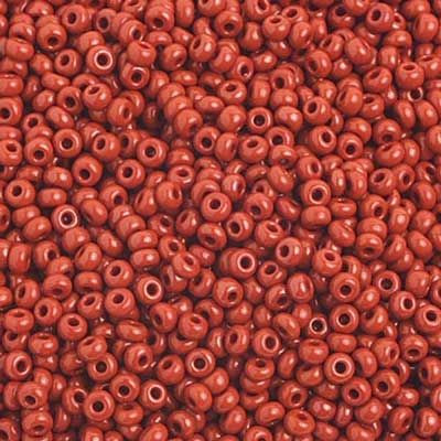 Czech Seed Beads 10/0 Strung Opaque Light Brown
