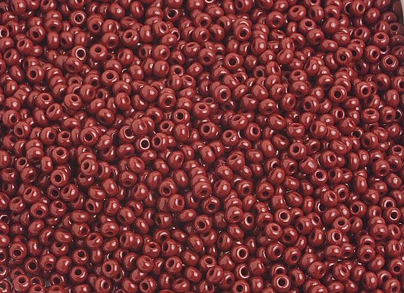 Czech Seed Beads 10/0 Strung Opaque Medium Brown