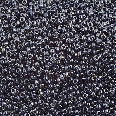 Czech Seed Beads 10/0 Strung Metallic Gunmetal
