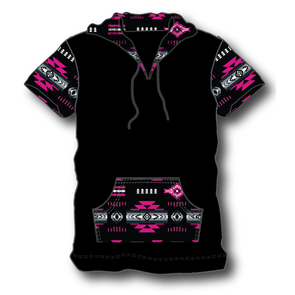 Hooded T-shirt Pink Southwest