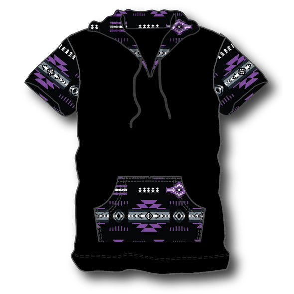 Hooded T-shirt Purple Southwest