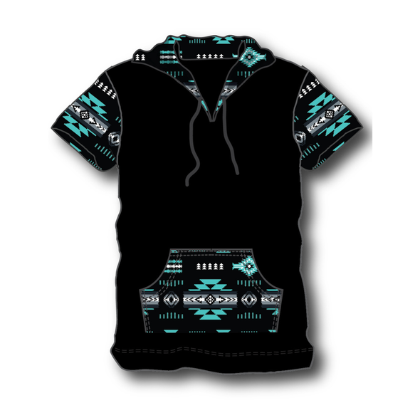 Hooded T-shirt Teal Southwest