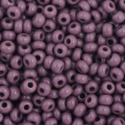 Czech Seed Bead 11/0 Opaque Dark Mauve Strung