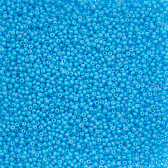 Czech Seedbead 11/0 Aqua Chalk Dyed Solgel 22g Vial