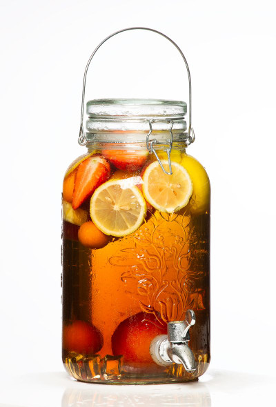 Glass Drink Dispenser Floral Harmony 1 Gallon
