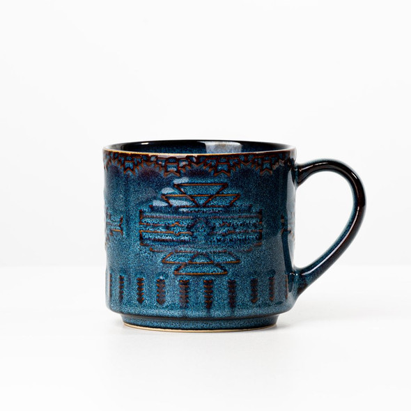 Ceramic Mug Etched Two Tone 15oz