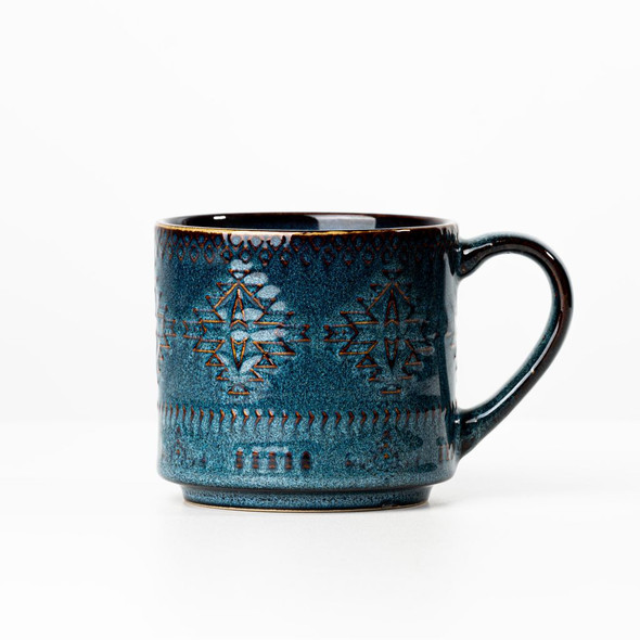 Ceramic Mug Etched Two Tone 15oz