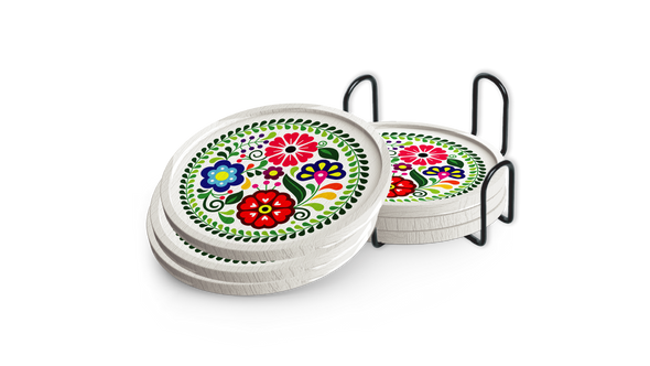 Coaster 6pcs Floral Delight