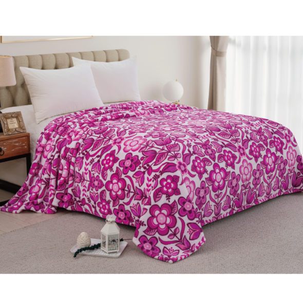 Fleece Queen XL Floral Gathering