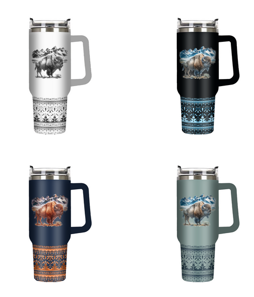 Travel Tumbler Stainless Steel Buffalo 40oz