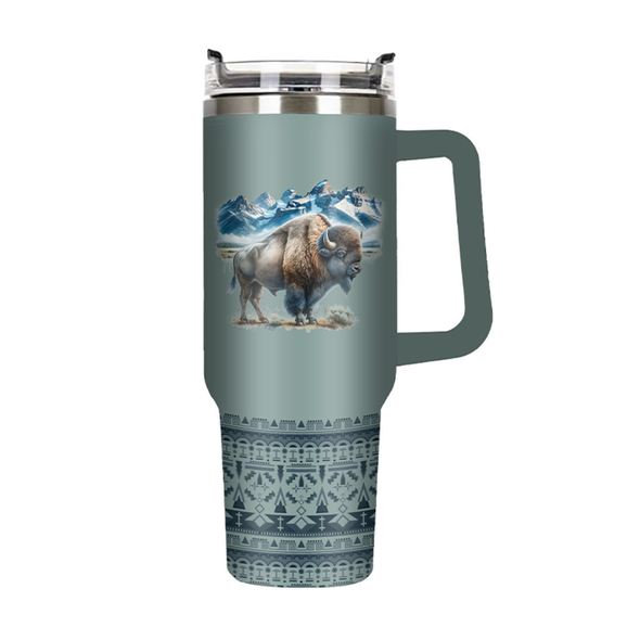 Travel Tumbler Stainless Steel Buffalo 40oz