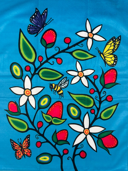 Tea Towel "Berry Garden"  Jeffrey Red George