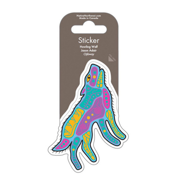 Sticker 1pc " Howling Wolf" Jason Adair