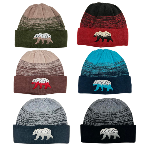 Knitted Toque Embroidered - Bear