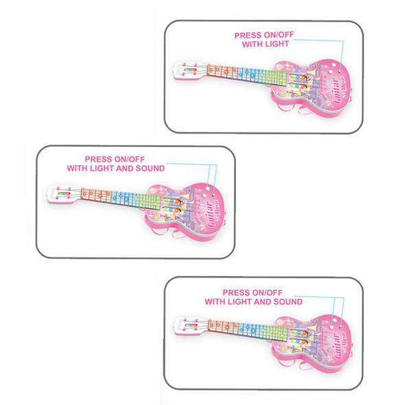 SINGER STAR PINK KIDS GUITAR