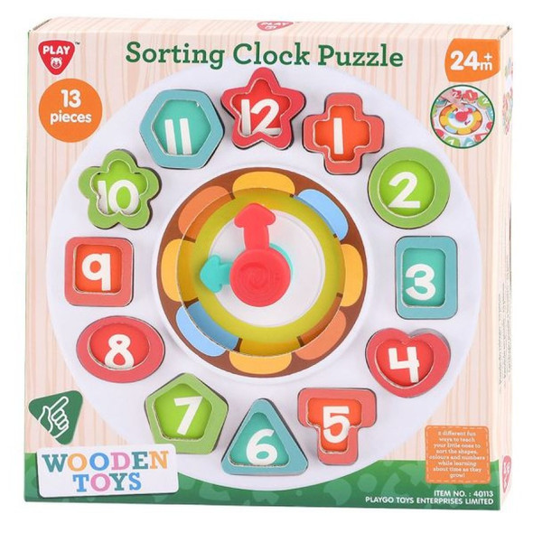 Sorting Clock Puzzle - Wood