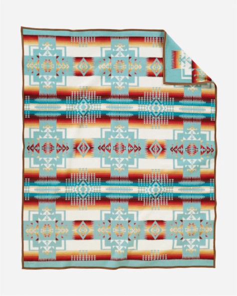 Robe Chief Joseph Aqua  Pendleton Blanket 64" X 80"
