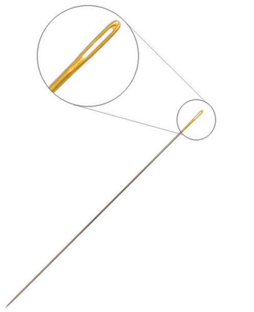 Gold Eye Beading Needles 10 Sz 7 Pcs