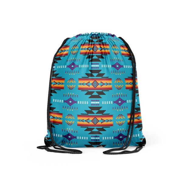 Drawstring Backpack Black  Southwest
