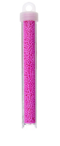 Czech Seed Bead 10/0 Opaque Dyed Hot Pink 22g Vial