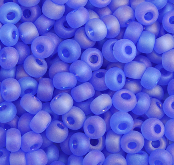 Czech Seed/Pony Bead 6/0 Tr.Lt.Blue  Ab Matt 22g Vial