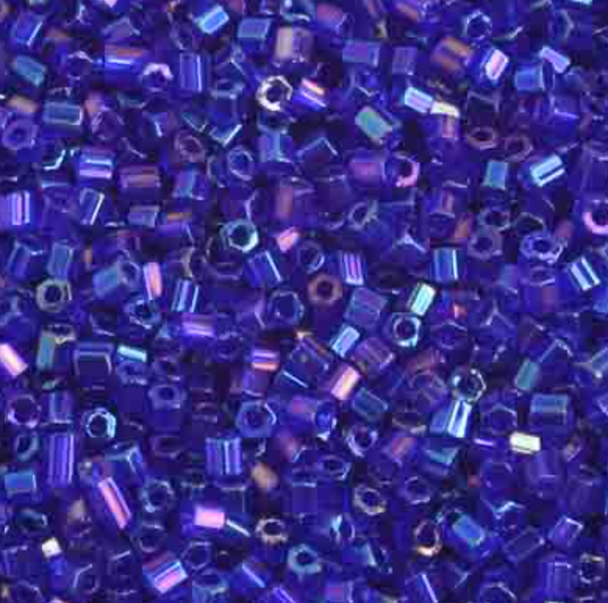 Beads 2-Cut Size 10 Tr.Navy Ab 500 G Preciosa