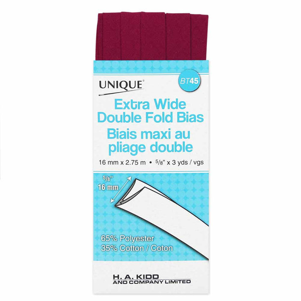 X Wide Double Fold Bias Fuchsia #225 2.75M