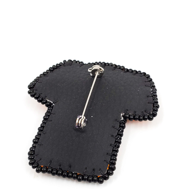 Beaded Brooch Pin Oranget-Shirt