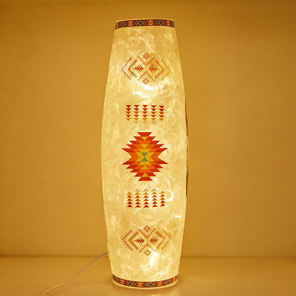 Lighted Glass Vase Medicine Wheel